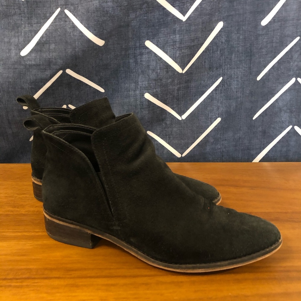 Dolce Vita Black Suede Chelsea Ankle Boots
